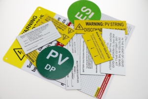 Kits de etiquetas solares LB1 para etiqueta de trafolito de sistema solar con cinta adhesiva ABS grabado impermeable resistente a los rayos UV - Product Image 2