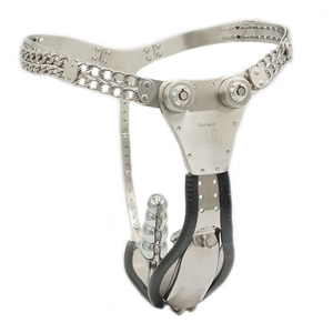 Ceinture de chasteté universelle en acier inoxydable <span class=keywords><strong>Heidi</strong></span> Factory avec pantalon de chasteté et sous-vêtements verrouillables, modèle HD-GJBZCD, jouets sexuels - Product Image 4