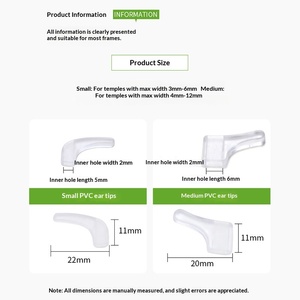 Support d'oreille souple en PVC de petite taille, antidérapant et anti-chute, pour lunettes, fixation pour <span class=keywords><strong>verres</strong></span> de taille moyenne - Product Image 2