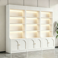 Vitrine de présentation sur pied pour cosmétiques, finition laquée, pour salon de beauté, magasin mère et bébé, étagère multi-niveaux pour soins de la peau