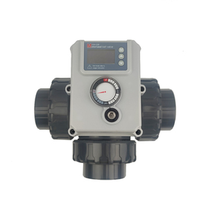 Vanne à boisseau sphérique électrique à commande motorisée 3 voies CPVC/PVC DN25 pour eau, certifiée CE, joint en PTFE, débit de 50 L/min - Product Image 5