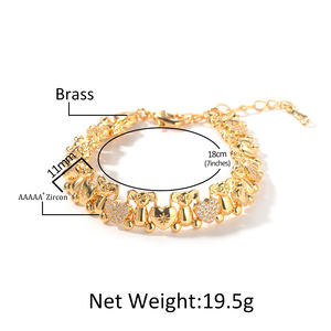 سلسلة ربط الدب الحلو Uwin رائعة القلب ، CZ الموضة الرخيصة السائبة cocker - Product Image 6