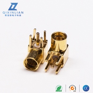 Beryllium đồng mạ vàng MMCX nối nữ uốn cong cắm PCB gắn kết - Product Image 4