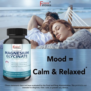 Cápsulas de Glicinato de Magnesio Personalizadas para Dormir, Calmar, Aliviar los Nervios y el Estrés en Adultos, Suplemento de Glicinato de Magnesio - Product Image 4