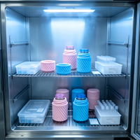 Caja de viales de plástico compuesto de alta calidad de 3 ml con 1 compartimento, empaque suelto OEM, adecuada para refrigeración de laboratorio y embalaje de marca.