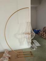 Support de lampe suspendue détachable en fer forgé et alliage d'aluminium, robuste, pour écran de sol, cadre de fond de mariage et lampe en cristal de style européen