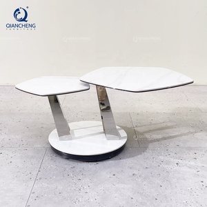 QIANCHENG Wholesale New Arrival Marble Stone Space Saving Centro African Nordic Design <strong>Nesting</strong> Coffee <strong>Table</strong> - Product Image 2