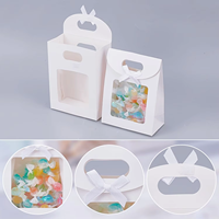 Sac cadeau avec fenêtre, emballage de bonbons et biscuits adapté aux fêtes de mariage avec sac à main en papier kraft