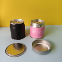 Boîtes en métal rondes de qualité alimentaire personnalisées en gros, scellées, vides, 30g 50g, boîte en étain pour café, poudre de matcha, emballage alimentaire