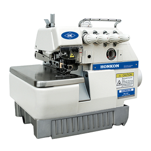 Machine à coudre surjeteuse industrielle HK-747D, moteur à entraînement direct, conception à lit plat, utilisation domestique, fonctionnement manuel, nouvelle construction métallique - Product Image 1