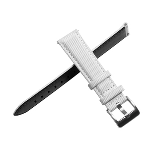 売れ筋ホワイトナイロン + レザー帆布時計ストラップナイロン時計バンド18mm/20mm/ 22mmハイブリッドストラップCONKLYから - Product Image 3