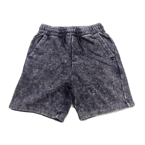 Shorts Bermuda en coton lavé pour homme INDEX, taille élastique avec cordon de serrage, couleur unie, décontracté, pour l'été - Product Image 1