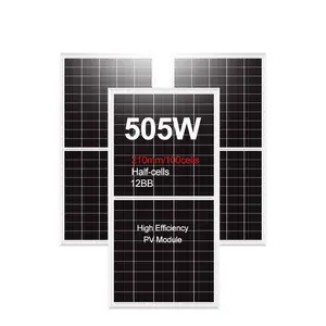 Yeni Model üst 1 yarım hücre yüksek güç GÜNEŞ PANELI 485W 490W 495W 500W 505W güneş PV modülleri