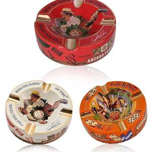 Cendrier en céramique sans fumée de haute qualité, multifonctionnel, portable, de bureau, pouvant contenir des cigarettes, des cigares, design américain, vente en gros - Product Image 3