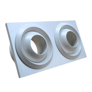 Nhôm Bóng Spout Máy Bay Phản Lực Vòi Phun Khuếch Tán Bảng Điều Chỉnh Trần Vuông Khuếch Tán Cho Hvac - Product Image 1