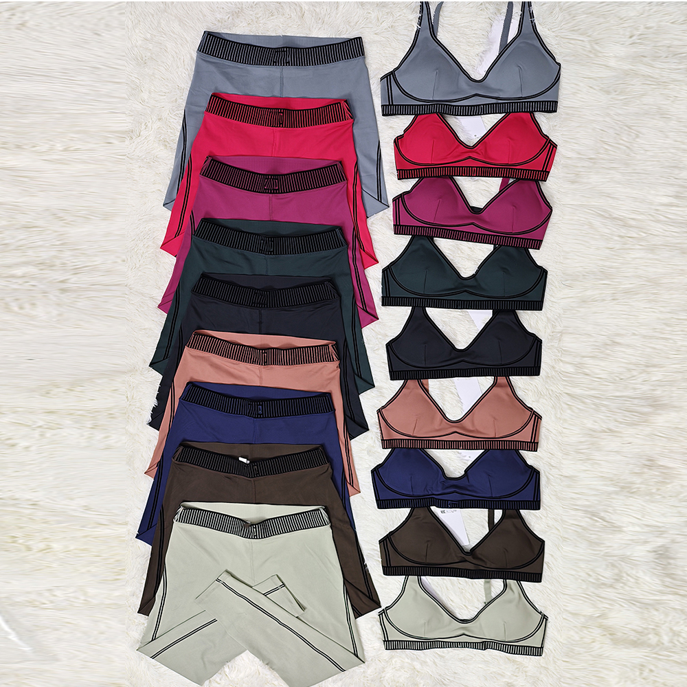Set da yoga floccato verde