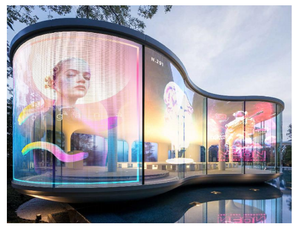 Pantalla LED de Película de Cristal P16, Impermeable, Transparente, Flexible, HD, Brillo de 3000 cd, 1 Año de Garantía, para Publicidad en Centros Comerciales - Product Image 3