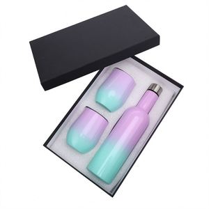 Ensemble de gobelets à vin isothermes personnalisables par sublimation pour couples, mariés, fiancés, lune de miel, Mr et Mme, 12 oz, avec refroidisseur Growler, personnalisable L - Product Image 3