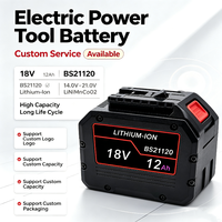Batteries d'outils électriques 21700 à capacité personnalisée avec protection contre les courts-circuits et décharge sécurisée, compatibles avec les outils Bosch 18V/12.0Ah