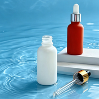 Luxuriöse 1OZ 2OZ 30ml 60ml Runde Ätherische Öl Tropfflaschen Individuelle Farbe Blau Weiß Mattiert und mit Logodruck Glasflaschen