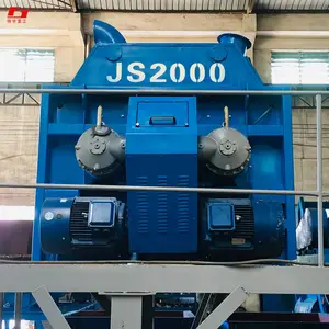 Dubbele As JS2000 Beton Mixer Automatische Ontlading Materiaal Handig Om Transportband Cement Mengen Capaciteit Is Groot