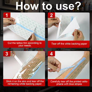 Rollo de vendaje para el cuidado posterior del <span class=keywords><strong>tatuaje</strong></span>, suministro de <span class=keywords><strong>tatuaje</strong></span> transparente impermeable para La curación inicial del <span class=keywords><strong>tatuaje</strong></span> y la reparación de la piel - Product Image 5