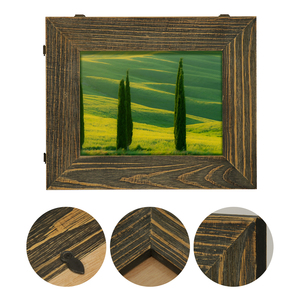 Rustik ahşap resim çerçeveleri özel yüksek kaliteli dekorasyon duvar montaj ahşap fotoğraf çerçevesi - Product Image 4