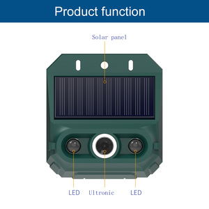 2PCS Red LED Flashing Solar <b>Strobe</b> <b>Light</b> IP65 Waterproof High-frequency Ultrasonic Audio-visual Alarm Warming <b>Lights</b> Model - Product Image 6