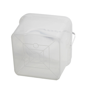 Customized packaging barrel Transparent storage <b>bucket</b> High-quality PP material With a <b>lid</b> 4L plastic <b>bucket</b> with handle - Product Image 1
