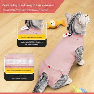Traje de Recuperación Postoperatoria <span class=keywords><strong>para</strong></span> Mascotas 2026, Alta Elasticidad, Transpirable, Anti-lamido, <span class=keywords><strong>para</strong></span> Gatos, Traje de Recuperación de Esterilización, <span class=keywords><strong>Camisa</strong></span> de Recuperación de Cirugía <span class=keywords><strong>para</strong></span> Gatos - Product Image 4