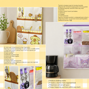 Organisateur mural en tissu personnalisé à motif de dessin animé, étagère suspendue au-dessus de la porte pour chambre d'enfant - Product Image 3