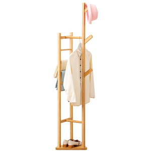 Simple floor-standing <b>clothes</b> <b>rack</b>, household <b>clothes</b> hanger, multi-functional floor stand, bedroom freestanding storage <b>rack</b> - Product Image 2