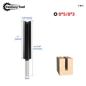 <span class=keywords><strong>Fraise</strong></span> droite <span class=keywords><strong>extra</strong></span> <span class=keywords><strong>longue</strong></span> de 8 mm, <span class=keywords><strong>fraise</strong></span> à rainurer et à tailler avec revêtement noir, <span class=keywords><strong>fraise</strong></span> à bois pour la décoration - Product Image 6