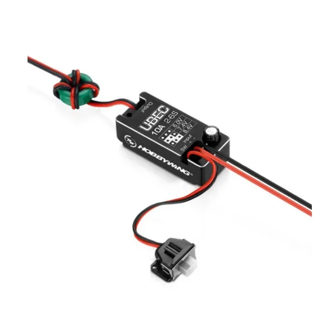 HOBBYWING UBEC-10A-V2-Car (2-6S) Output 6/7.4/8.4V BEC for RC Model Small Cars Trucks