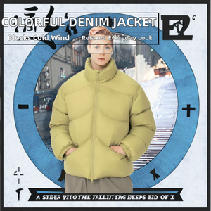 Chaqueta Bomber de Mezclilla para Hombre y Mujer, Moda Otoño 2023, Cierre de un Solo Botón, Ecológica, Resistente al Viento, Corte Holgado, Venta al Por Mayor, ODM, OEM - Product Image 2