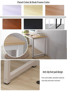 ホームオフィス木製パネル拡張式ラップトップコンピューターデスク、スチール製脚、モダンデザイン、業務用グレード - Product Image 6