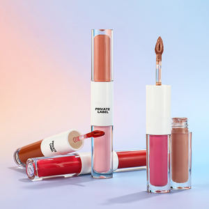 2-in-1 su geçirmez Vegan Mineral yüksek kaliteli çift uçlu sıvı mat ruj parlak dudak sır moda lüks çift fonksiyonlar - Product Image 2