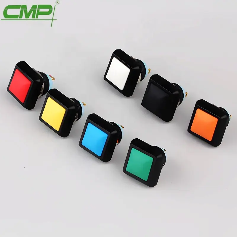 CMP 12mm small momentary square push button plastic switch