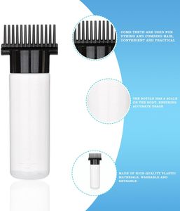 Brosse à cheveux en plastique à presser avec logo personnalisé, brosse démêlante humide et sèche, bouteilles d'applicateur d'huile pour cheveux avec échelle graduée - Product Image 5