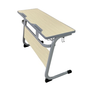 Mesa de estudio de madera para niños, mueble escolar de dos plazas, Banco de clase - Product Image 2