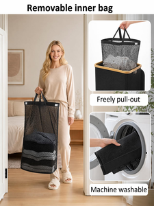 <b>Large</b> Capacity Waterproof Foldable Kitchen <b>Storage</b> <b>Basket</b> Oxford Standing Type Dirty Clothes Hamper Convenient Bottle Frame for - Product Image 5
