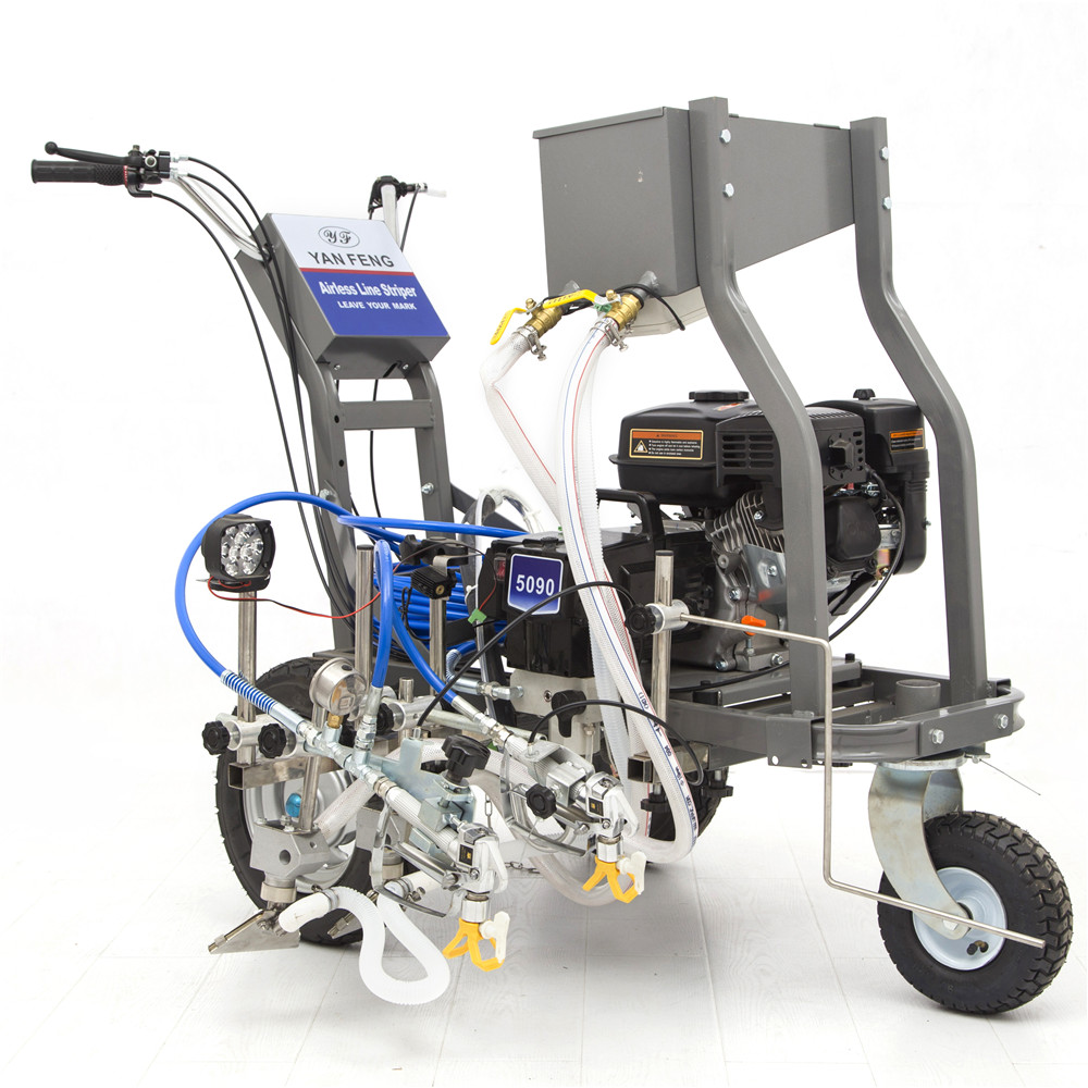 Безвоздушная линейная полоска с лазерной направляющей и отражающей бусиной Yanfeng, PT-5090 машины для холодной окраски дорог