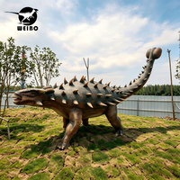 Dinosaure animatronique réaliste grandeur nature en fibre de verre, imperméable et haut de gamme, personnalisé pour les parcs d'aventure intérieurs et extérieurs