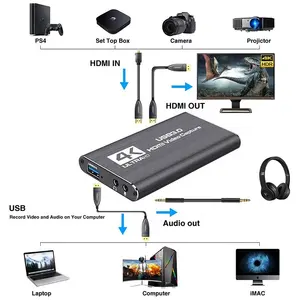 Kualitas Tinggi 4K HDMI Video Capture Card HDMI untuk USB 3.0 Merekam Audio Video Capture Card Box 4K 60fps