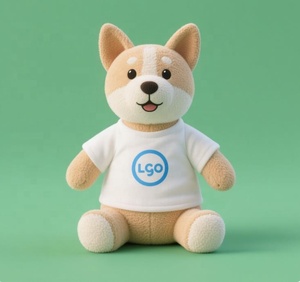 Custom Knuffel Schattige Pluche Hond Speelgoed Corgi Shiba Inu Pluche Speelgoed Met Logo T-Shirt Plushie - Product Image 2