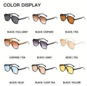 Gafas de Sol Cuadradas Grandes Retro 2022 con Logotipo Personalizado para Hombre y Mujer, Gafas de Sol de Piloto Extra Grandes - Product Image 6