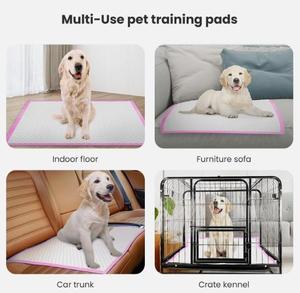 2026 Tapis d'apprentissage pour chiots super absorbants anti-odeur, en charbon de bois et bambou, avec autocollant adhésif antidérapant - Product Image 3