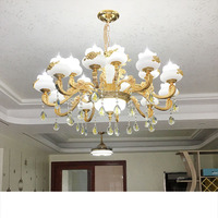 Lustre led en cristal au style vintage européen, design classique, art déco, moderne, pour salle à manger, lustre rétro, turc, bon marché