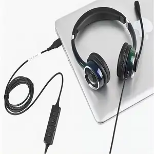 2024 High Quality Durable Call Center Headsets Business Earphone USB Headphones With Microphone Noise Cancelling For Laptop