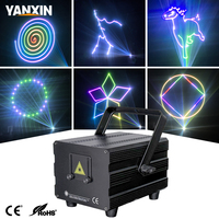 Laser d'animation RVB pleine couleur YANXIN 2W-5W, ILDA DMX512, activé par le son, pour discothèque, DJ, scène, fête, événement